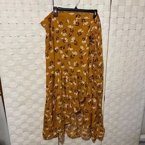 Sonoma Floral Print Skirt‎ High Low Ruffle Hem Boho Cottagecore 3X